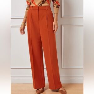 Talbots Weston Pant Elite Leg Women’s Size 22WP Burst Orange Academia Work New